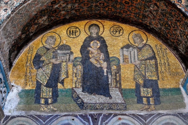 アヤソフィア大聖堂　モザイク　キリスト教