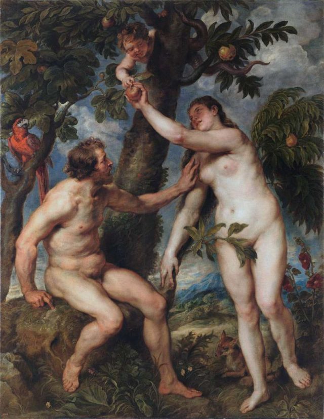 アダムとイブ　ルーベンス　絵画